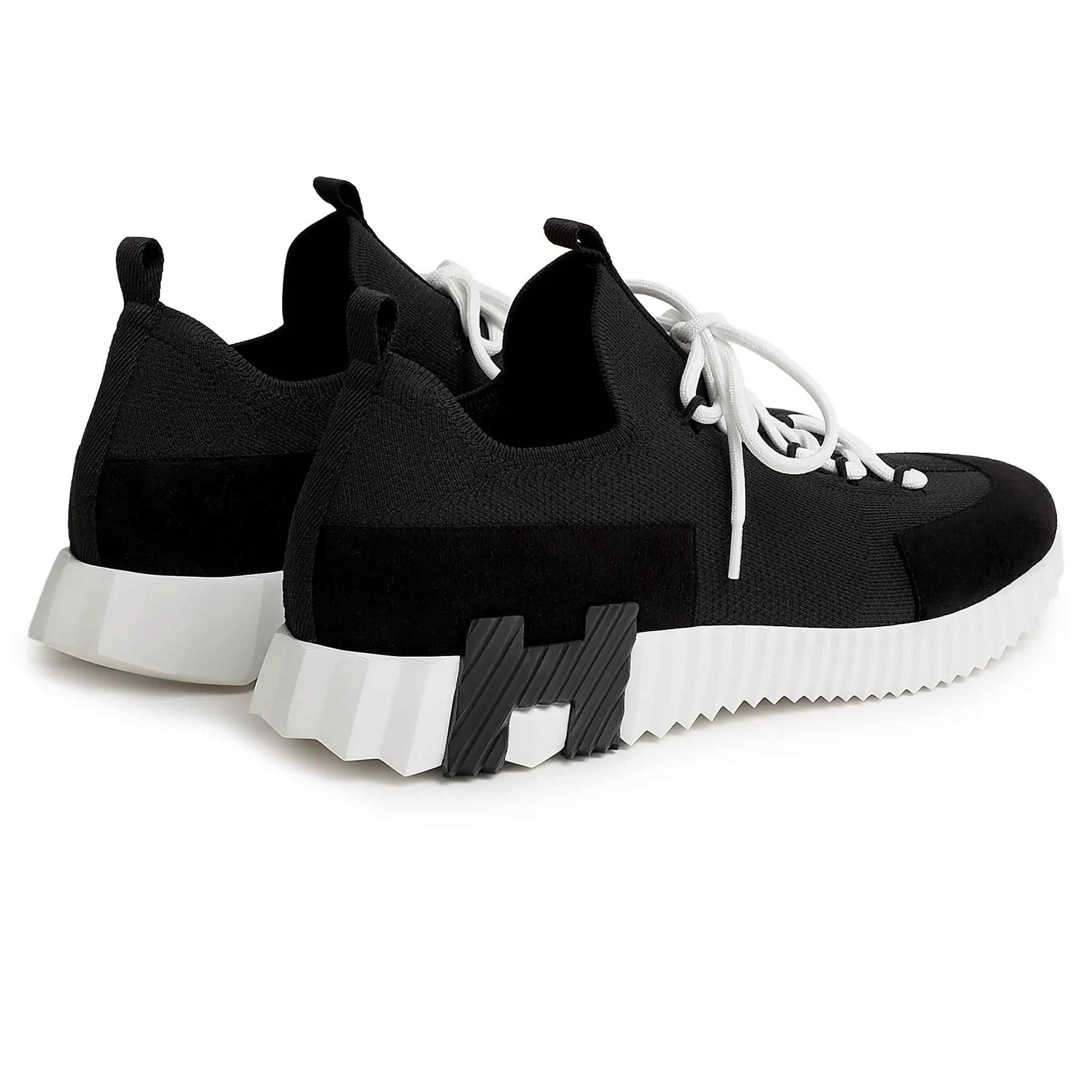 Back Side View of Hermes Paris Lift Slip-On Blanc White Sneaker H252858ZH02415